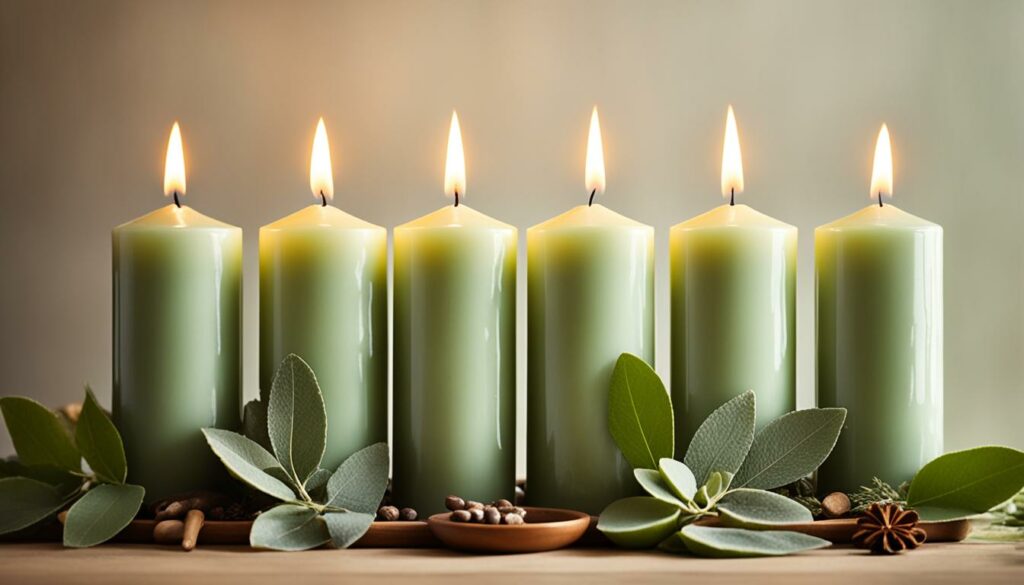 energy cleansing candles, sage candles